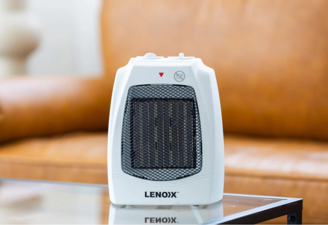 Compact ceramic heater for fast, energy-efficient heating in small to medium rooms.